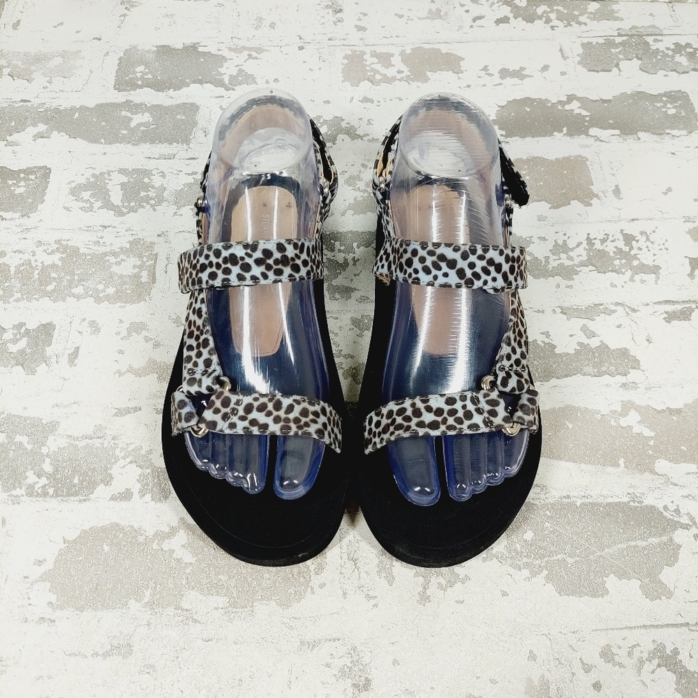 New Stuart Weitzman Vail Slingback Suede Cheetah Sandals C95